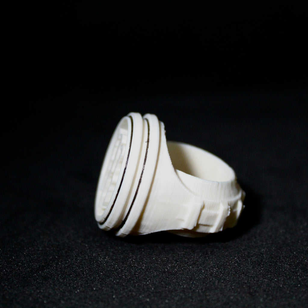 White Monster Energy Ring LIGHTNING Design, Custom Made By Scott North ...